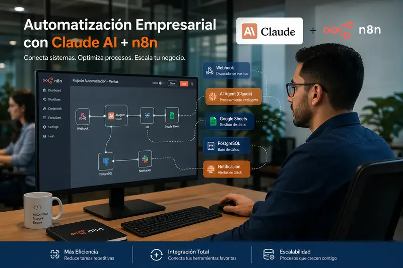 Agentes IA con Claude y n8n: cómo automatizar flujos de trabajo empresariales