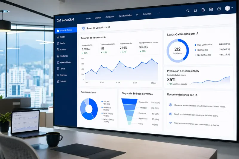 CRM Inteligente con Zoho + IA: Por qué el CRM de Zero Azul es Más Potente que los Embudos de Venta Tradicionales