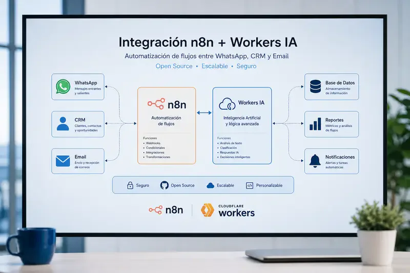 n8n + Workers IA: La Alternativa Open-Source a HubSpot que las Agencias no Quieren que Conozcas